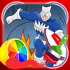 Coloring Book Game: Captain America Edition