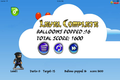 Angry Ninja Balloons screenshot 3