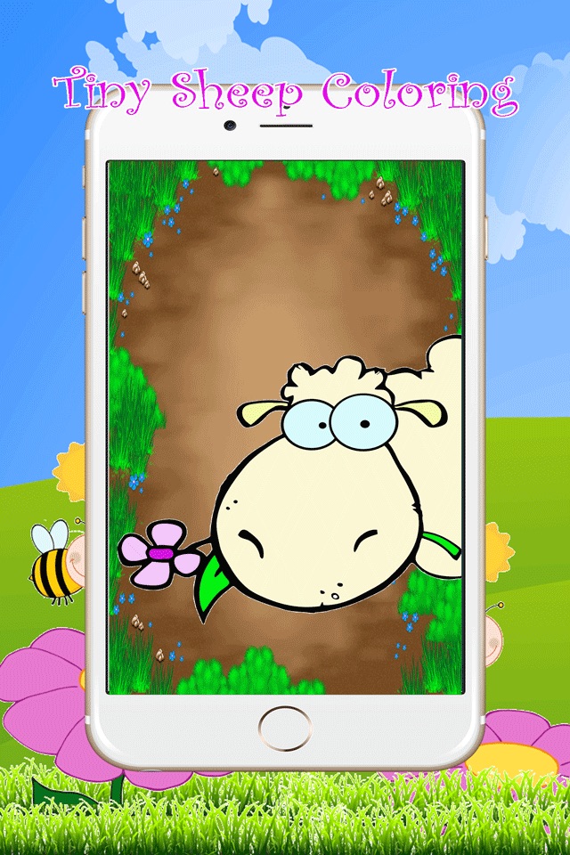 Tiny Sheep Farm Coloring Book : Color Your pages and Paint the Animals of the Farm Drawing and Painting Games for Kids screenshot 2