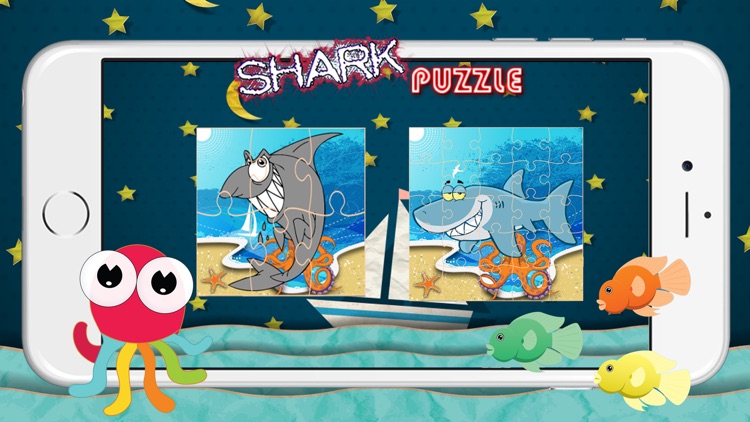 Shark Animals Underwater Jigsaw Puzzles for Kindergarten Learning Games