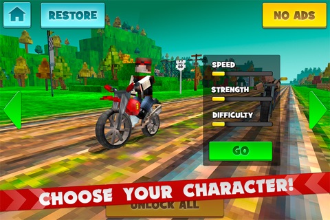 Motocross Stunt Bike Racing Game in a Free Blocky World screenshot 4