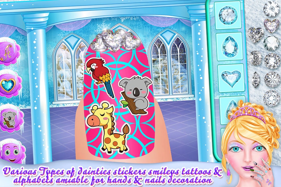 Ice Princess Nail Salon Girls Games screenshot 2