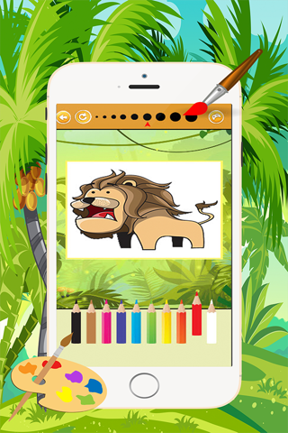 Cartoon Animal Coloring Book - Drawing and Painting Colorful for kids games free screenshot 2