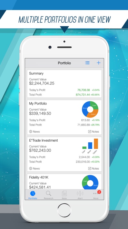Portfolio Pro: Fast Portfolio Manager with Real-Time Stock Tracker, Option Analysis and Alert