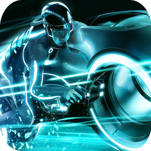 HighWay Neon Traffic Bike Rider Icon