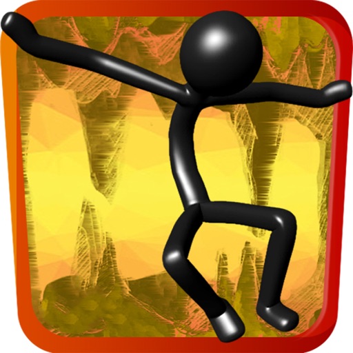 Stick-Man Cave Runner Free iOS App