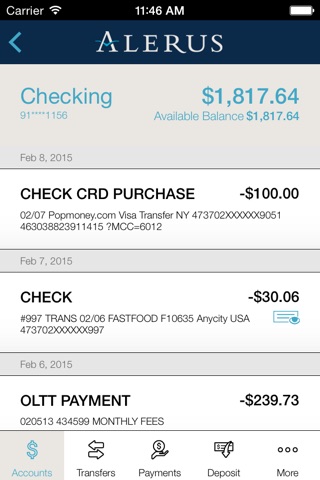 Alerus Mobile Banking screenshot 4