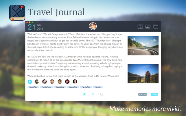 ‎Travel Journal Screenshot