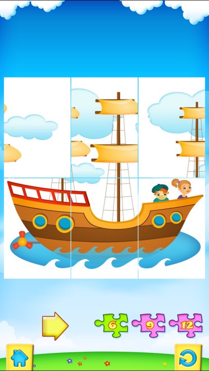 123 Kids Fun PUZZLE BLUE Free - Top Educational Slide Puzzle Games for Toddlers and Preschoolers screenshot-4