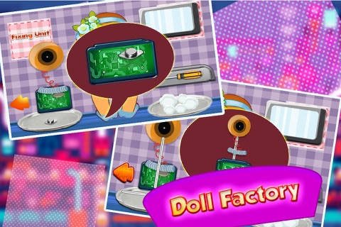 Girl's Fashion Doll Factory Simulator - Dress up & makeover customized dolly in this doll maker game screenshot 4
