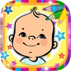 Paint Baby's Coloring Book - Color new born babies pictures & illustrations