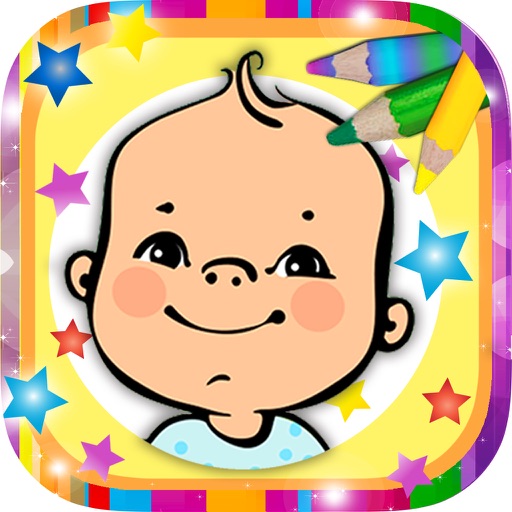 Paint Baby's Coloring Book - Color new born babies pictures & illustrations iOS App