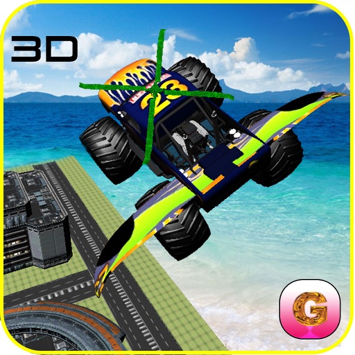 Flying Car Offroad Monster 4x4 Simulator - Futuristic Truck Stunts icon