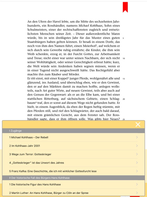 Michael Kohlhaas -  Edition.Hörbuch  Deutsch-Lektüren zum Lesen und Hören von Klett für Oberstufe und Abitur mit Zusatzmaterialien screenshot-3