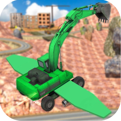Flying Heavy Excavator Sim icon