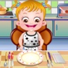 Cute Baby Learn Dining Manners