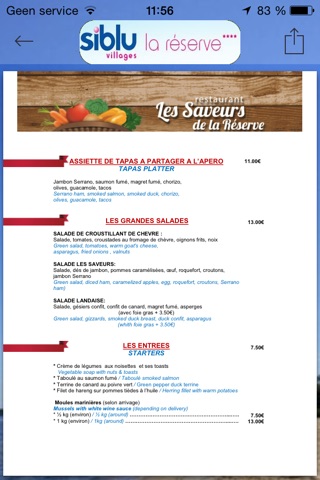 Les Saveurs de la Reserve screenshot 3