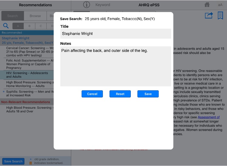 AHRQ ePSS for iPad screenshot-4