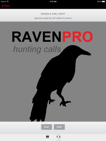 REAL Raven Hunting Calls - 7 REAL Raven CALLS & Raven Sounds! - Raven e-Caller &- BLUETOOTH COMPATIBLE screenshot 2