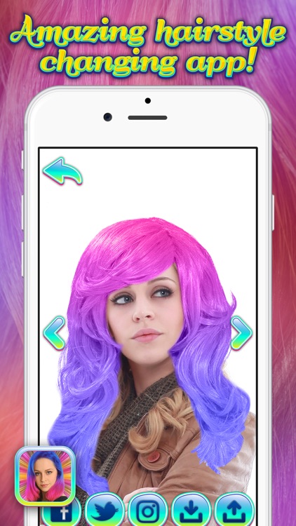 Mermaid Hairstyle Makeover for Girls – Rainbow Hair Dye.r, Color Changer and Wig Effect.s screenshot-3