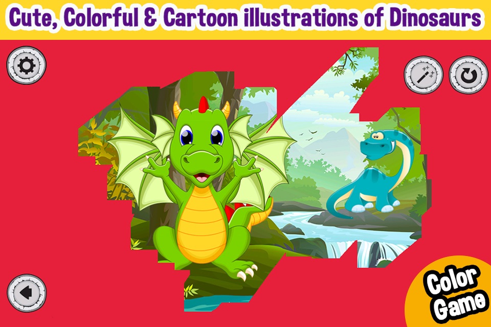 Dinosaurs Scratch & Paint Color Games screenshot 3