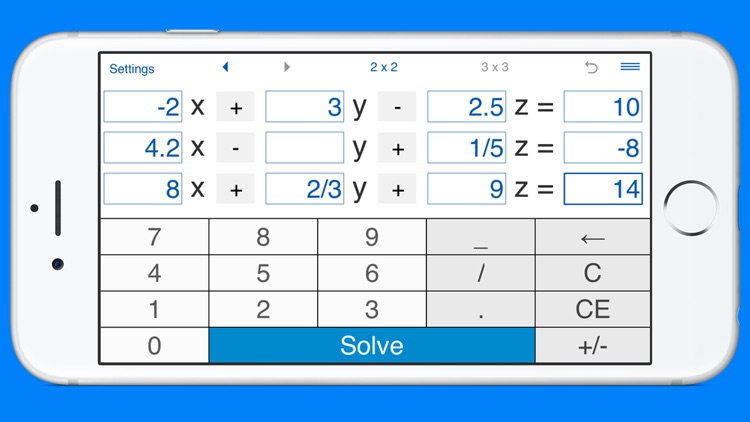 solve three linear equations calculator