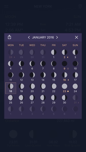 Full Moon - Moon Phase Calendar and Luna