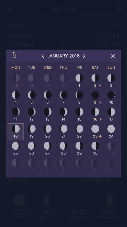 Full Moon - Moon Phase Calendar and Lunar Calendar screenshot-0