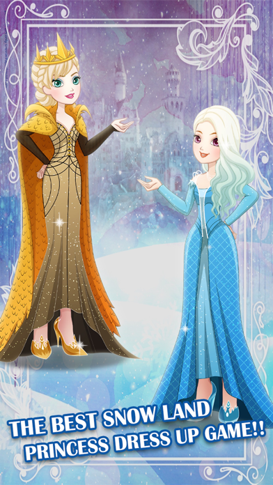 Dress-up snow fall princess High-land : The Ever queen sister after fever gamesのおすすめ画像2