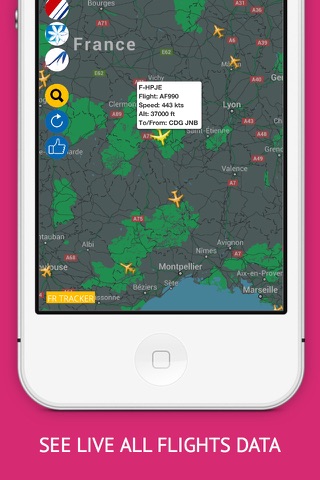 France Flights : Air France, Aigle Azur, Air Europa Live Tracker & Radar screenshot 2