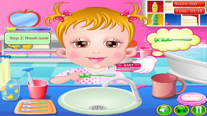 Baby Care WashBrush Morning - Learning Story Game