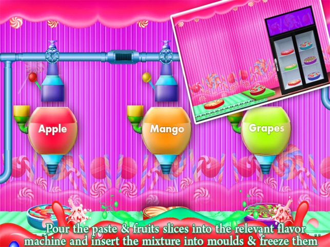 Đông lạnh hãng sản xuất kẹo & Lollipop nấu ăn - nhà bếp đầu bếp bậc thầy món tráng miệng ngọt sốt trò chơi cho Girls