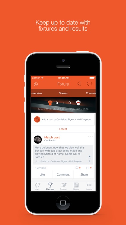 Fan App for Castleford Tigers