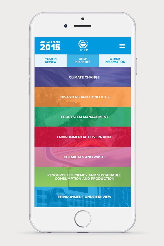 UNEP Annual Report 2015 screenshot 2