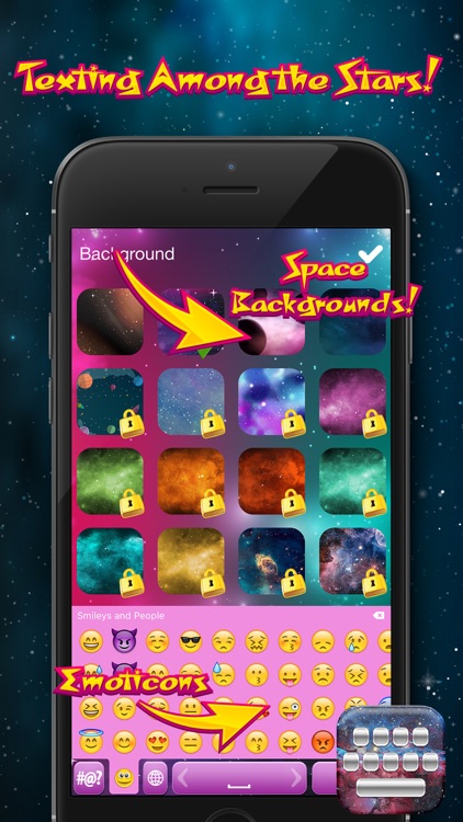 Space Keyboard Free – Custom Galaxy and Star Themes with Cool Fonts for iPhone screenshot-3