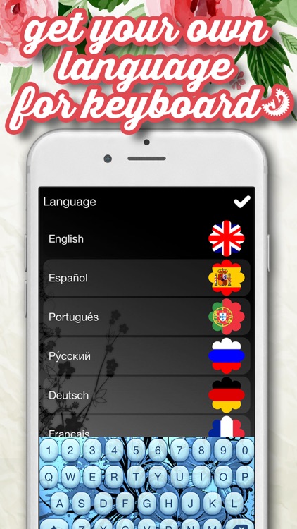 Flower Keyboard! - Beautiful Custom Keyboard Designs with Color.ful Backgrounds and Emoji.s screenshot-3