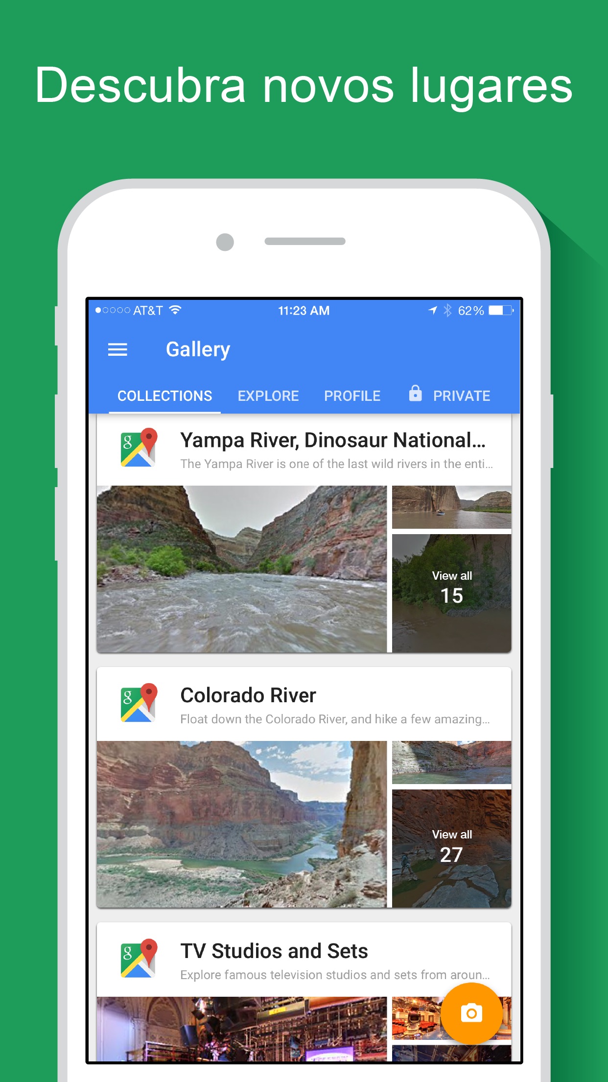 Screenshot do app Google Street View