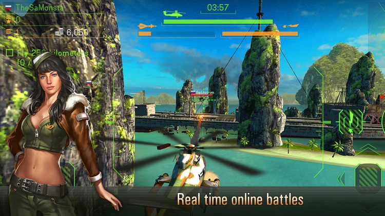 Battle of Helicopters - 3D Simulator of battle copters world war in multiplayer free online game screenshot-3