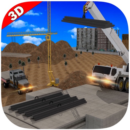 Bridge Builder Crane 3D Icon