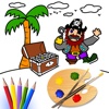 Paint Color Kid - Childrens's Drawing Desk , Paintbrush, Draw,Doodle, Sketch Coloring Book.