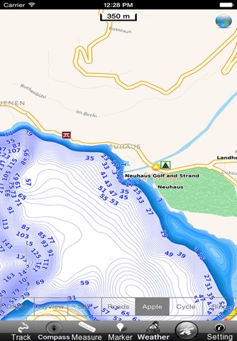 Thunersee und Brienzersee GPS Navi Karte für bootfahren angeln und segeln screenshot 4