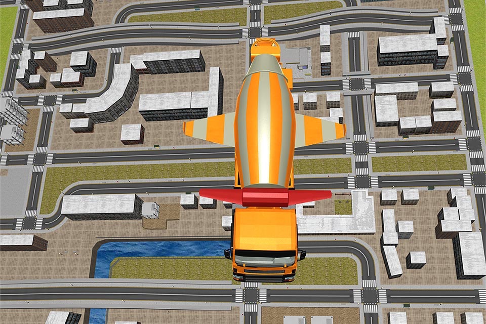 Flying Construction Truck Flying Simulator screenshot 2
