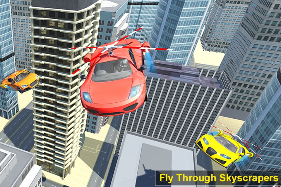 Flying Helicopter Car: Futuristic Autopilot Flight screenshot 2