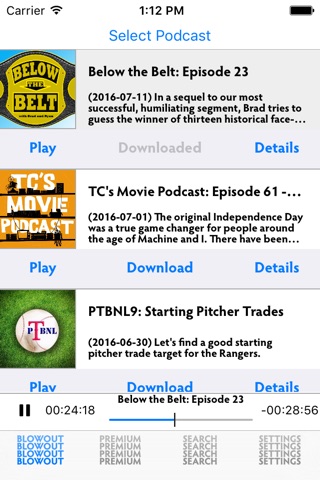 Blowout Podcast Network screenshot 2