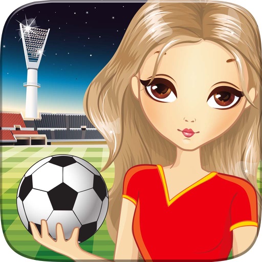 Pretty Girl Fashion Sport Coloring World - Paint And Draw Football For Kids Game Icon