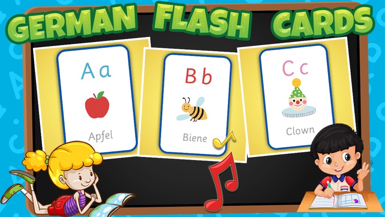 German Alphabets Flash Cards - Learn German for Kids