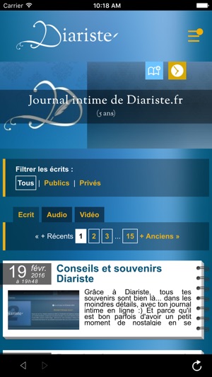 Diariste - Journal intime écrit, audio, vidéo(圖5)-速報App