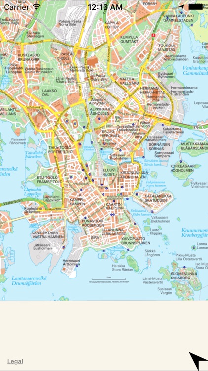 Map of Helsinki
