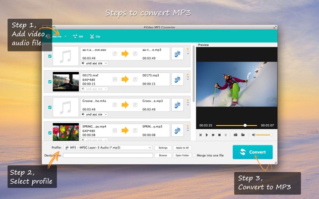 4Video MP3 Converter (音频转换)(圖1)-速報App