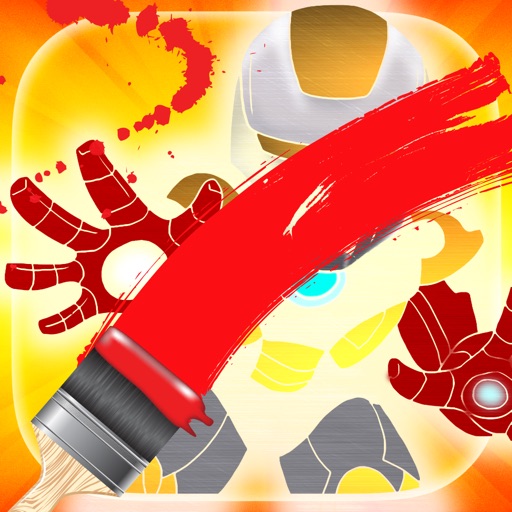 Heroe Adventure Coloring Kids Game for Iron Man Edition iOS App